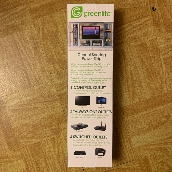 Greenlite Advanced Tier 1 Surge Protect Powerstrip - Picture 2 of 3